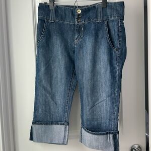 Lee Cropped Denim Jeans Low Rise Size 8